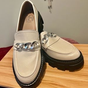 Causal cream platform 90’s vintage punk loafer